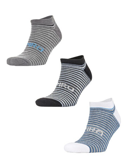 SPI-S295X-3-Pack Mixed Stripe Coolmax Sneaker Socks 2